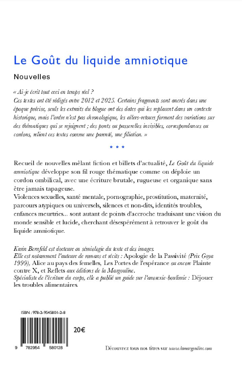 dos couverture le goût du liquide amniotique